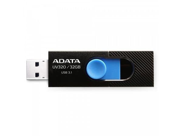 ADATA UV320 - USB-minnepinne - 32 GB - USB 3.1 - sort/blå