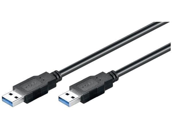Goobay USB 3.0 AA 300 HiSpeed, 3m, 3 m, USB A, USB A, Hankjønn/hankjønn, Sort