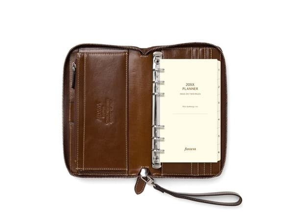 Filofax Malden Systemkalender Personal Compact Zip Ochre