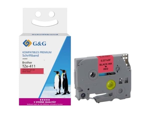 G&G typsnöre, textfärg: svart