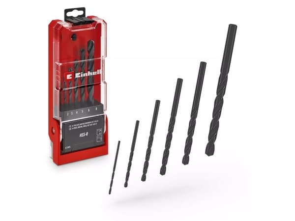 Einhell 49423006, Drill, Drill bit set, Sort, Rød, 6 stykker