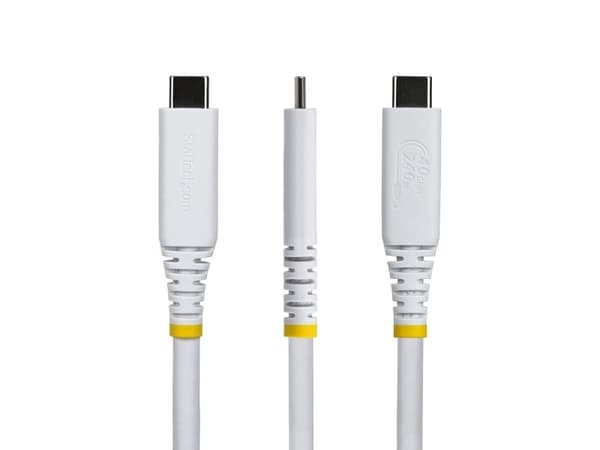StarTech.com CC50CM40GUSB4TPW, 0,5 m, USB C, USB C, USB4 Gen 3x2, 40 Gbit/s, Valkoinen