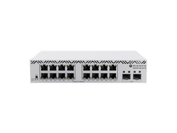 NET SWITCH 16PORT 1000M 2SFP+ CSS318-16G-2S+IN MIKROTIK