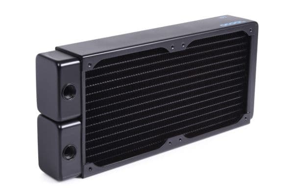 Alphacool 14439, Radiatior, Messing, Kopper, Stål, Sort, 1/4", 60 °C, 4 vifter