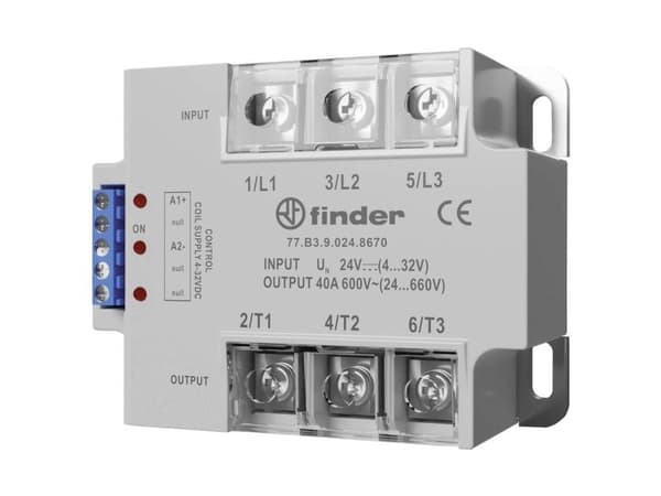 Finder Solid state relay 77F390248671 80 A Kytkentäjännite (max.): 660 V/AC #####Torque switching 1 kpl