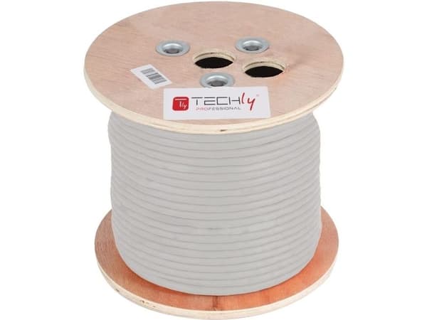 Techly ITP-C5F-305-RIS, 305 m, Cat5e, F/UTP (FTP), harmaa