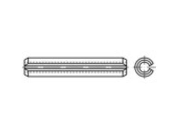 TOOLCRAFT rørstift (Ø x L) 2 x 4 mm rustfritt stål, 100 stk