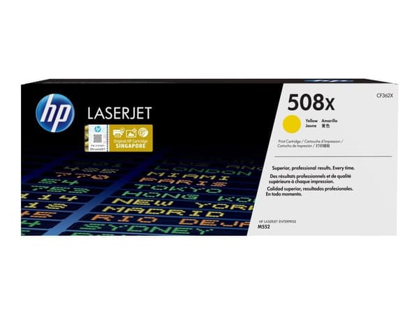 Lasertoner HP 508X CF362X, 9 500 sidor, gul