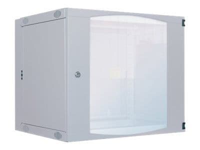 Intellinet Network Cabinet, Wall Mount (Double Section Hinged Swing Out), 12U, Usable Depth 385mm/Width 465mm, Grey, Flatpack, Max 30kg, Swings out...