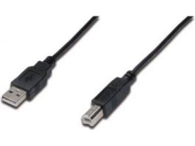 ASSMANN - USB-kabel - USB typ B (hane) till USB (hane) - USB 2.0 - 1 m - formpressad - svart