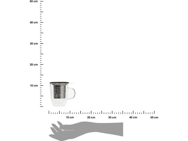 Atmosphera kopp med te-brygger, glass, 300 ml