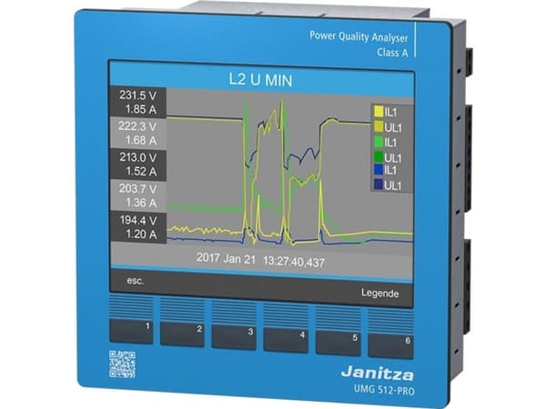 Janitza UMG 512-PRO analysator for spenningskvalitet
