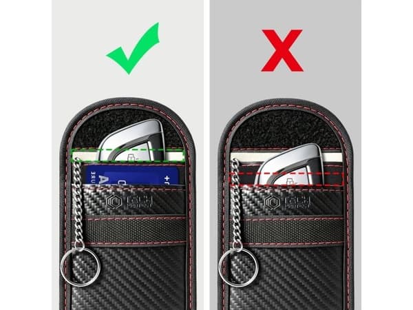 Tech-Protect etui KLR100 keyless RFID signalblocker carbon black/red