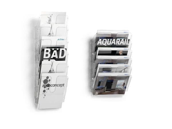 DURABLE FLEXIPLUS - Bokhållare - väggmonterbar - 6 utrymmen - för A4 - transparent