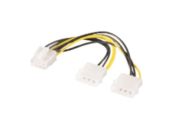M-CAB - Strømadapter - 4-pin intern strøm (hann) til 8-pins PCIe-strøm (hann)