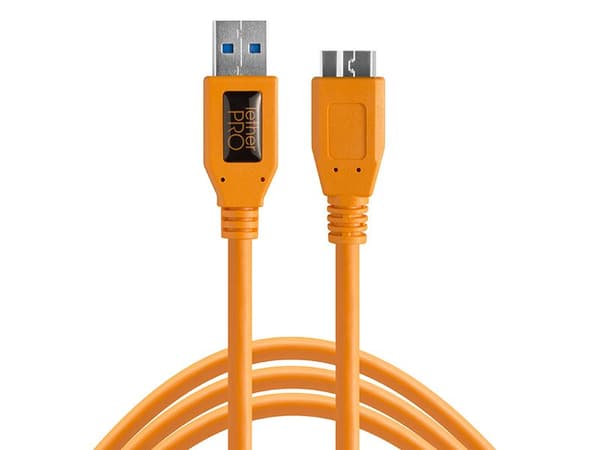 Tether Tools CU5454, 4,6 m, USB A, Micro-USB B, USB 3.2 Gen 1 (3.1 Gen 1), 5 Gbit/s, Oranssi