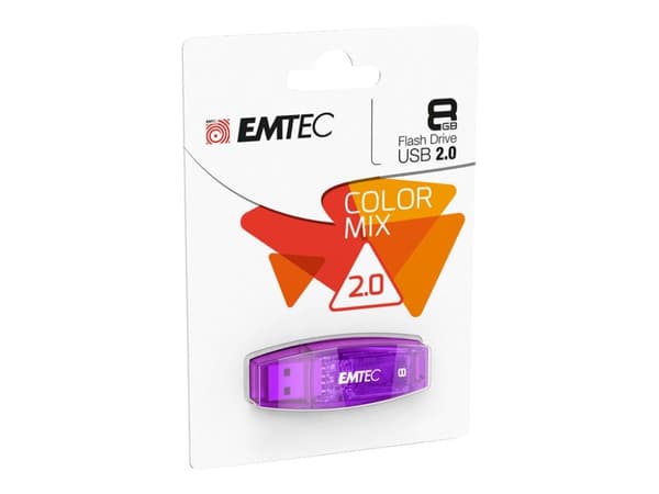 EMTEC C410 Color Mix - USB-flashstasjon - 8 GB - USB 2.0