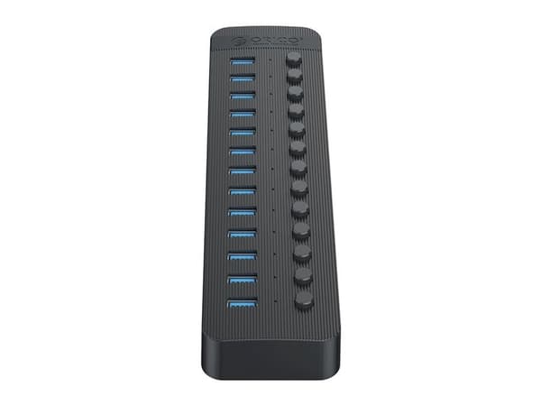 USB-hub Orico 13-port med av/på USB-A 3.0, svart