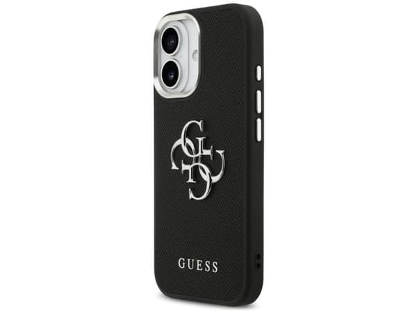 Case Guess Grained Big 4G Classic Logo for iPhone 17 black