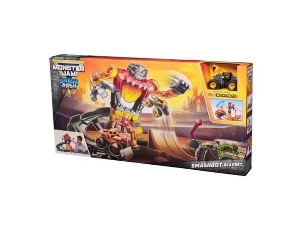 Monster Jam 1:64 Smash & Bash Smashbot leksakssats
