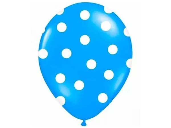 Blå balloner med prikker