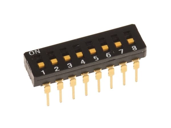 Omron A6D-8100 DIP-bryter POLTAL 8 THT 1 stk pose