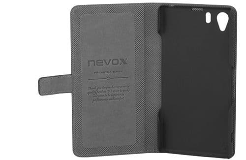 nevox 1192, Flip case, Sony, Xperia Z1, Sort, Grå