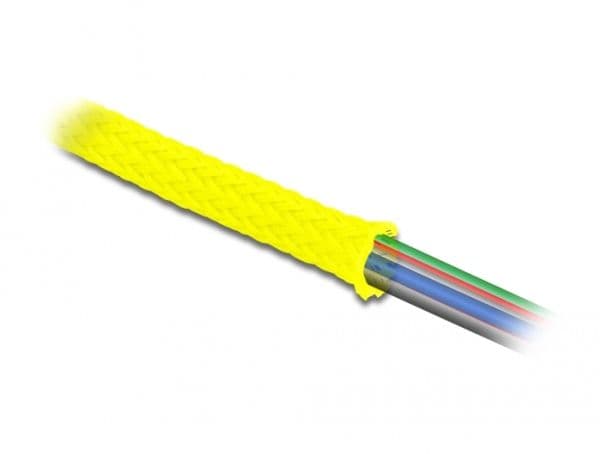 Delock - Flätad ärm - sträckbar - 2 m - gul