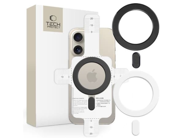 Ring Tech-Protect MMP-100 med MagSafe (2 stk.) - hvit/sort