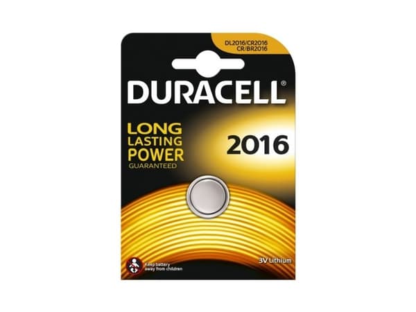 Duracell-batterier CR2016 3 V 2 stk