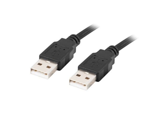 Lanberg - USB-kaapeli - USB (uros) - USB (uros) - USB 2.0 - 1,8 m - musta