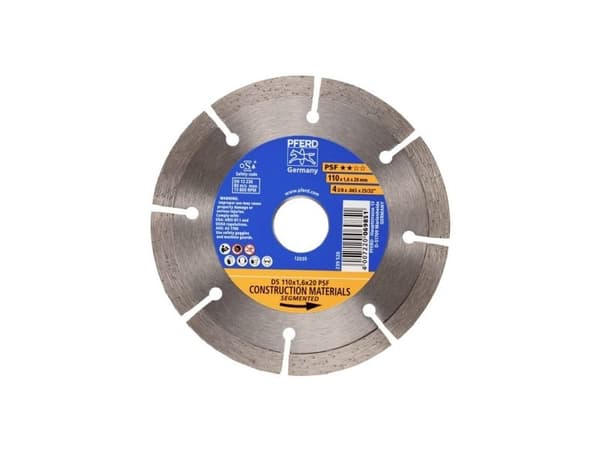 PFERD Diamond cut-off wheels for the construction industry, segmented type PSF, Terästä
