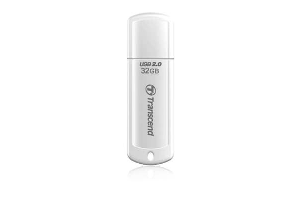 Transcend JetFlash 370 - USB flash-enhet - 64 GB - USB 2.0 - vit