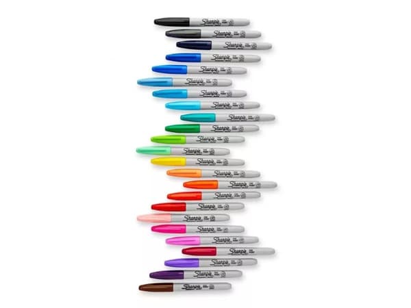 Sharpie Fine Point, Rosa, Fin spets, Multifärg, Fin, AP, Metall, papper, Plast