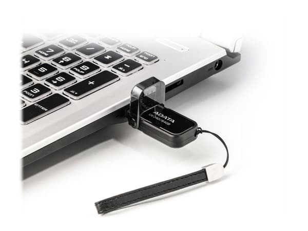 ADATA UV240 - USB flash-enhet - 64 GB - USB 2.0 - svart