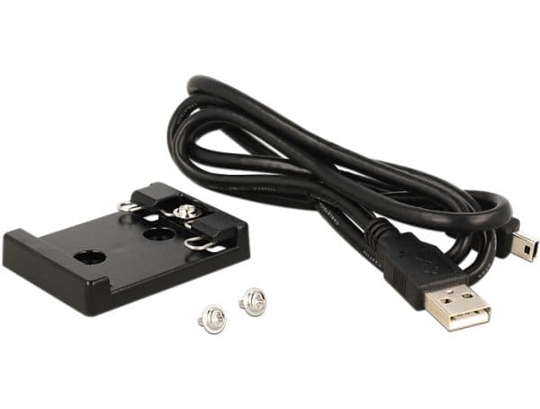 DeLOCK 62502, RS-232, Mini USB 2.0 B, Musta