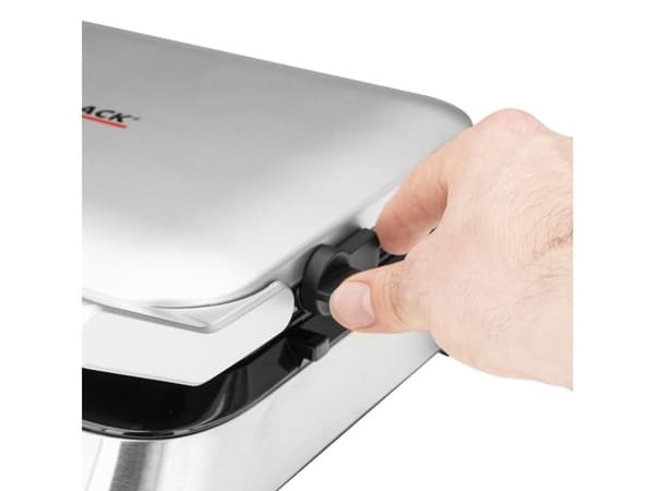 Gastroback Advanced Control Black Edition, 2 vafler, Rektangulær, Rustfritt stål, 0,7 m, 1600 W, 220 - 240 V