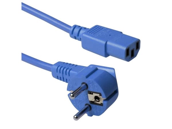 Advanced Cable Technology Schuko - C13 - 1,2 m strömkabel C13-koppling blå (AK5133)