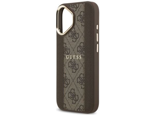 Guess 4G Stripe MagSafe case for iPhone 17 - brown