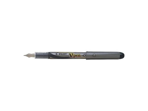 Engangsfyldepen Pilot V-pen medium, sort