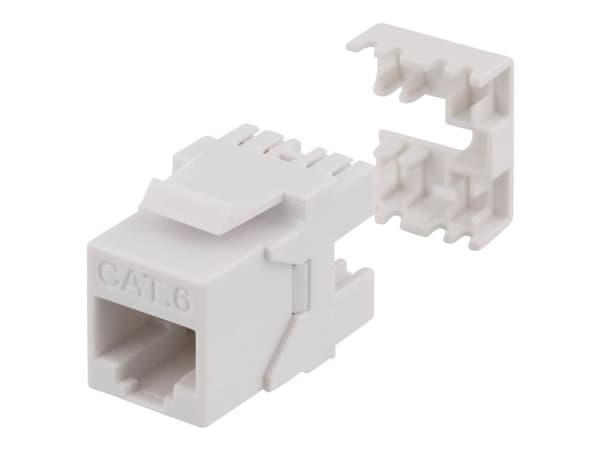 DELTACO - Modulär insättning - CAT 6 - RJ-45 - vit
