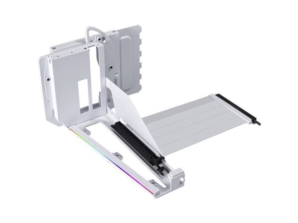 Lian Li Vertical GPU mount PCIe 5.0 Riser -kaapelilla valkoinen