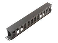 MicroConnect Cable Management - Kabelstyringspanel - svart - 1U - 19"