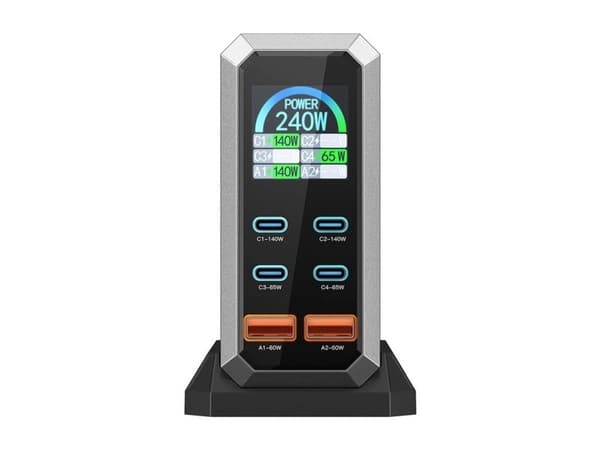 Blitzwolf BW-S31 2xUSB-A, 4xUSB-C, PD, 240W verkkolaturi.