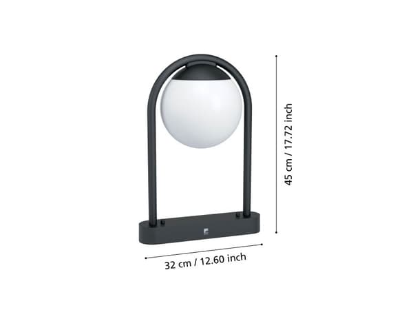 EGLO PRATA VECCHIA utendørs stander E27 H450 sort