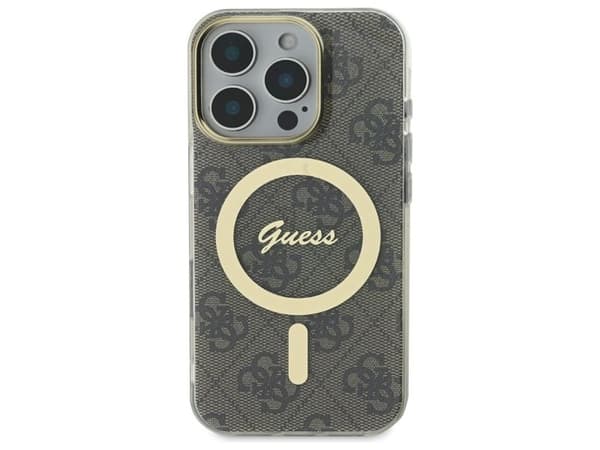 Guess IML 4G MagSafe-deksel til iPhone 16 Pro - brun