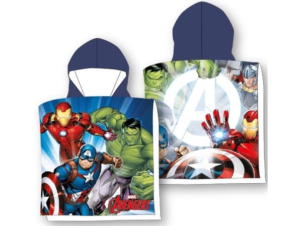 Avengers Poncho badehåndklæde med hætte - 100 procent bomuld