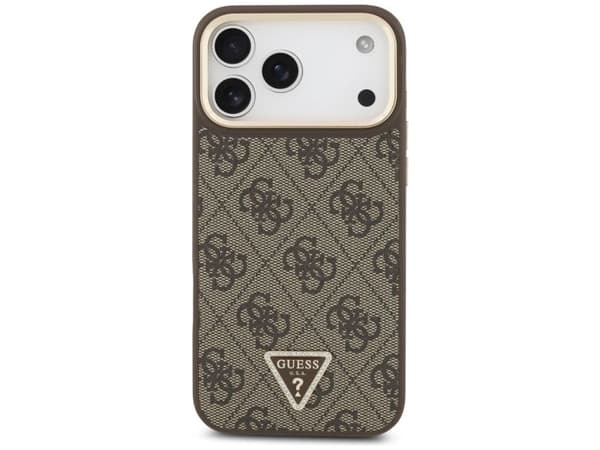 Guess 4G Triangle Logo MagSafe-deksel til iPhone 17 Pro Max - brun & gull