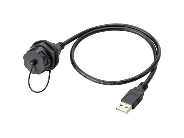 Conrad TC-9554652, 0,5 m, 2 x USB A, 2 x USB A, USB 2.0, Sort