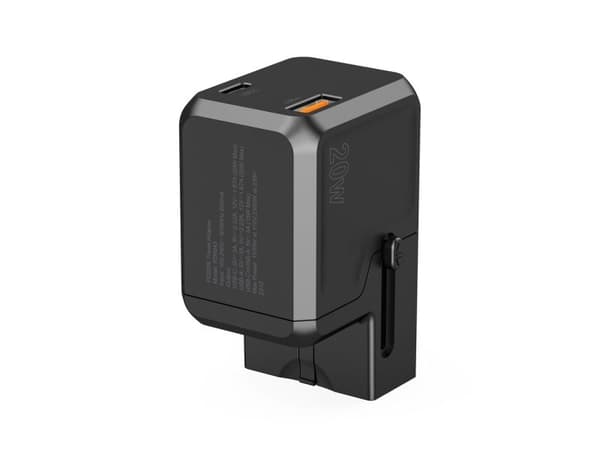 Choetech PD6038 rese­laddare USB-C USB-A 20W